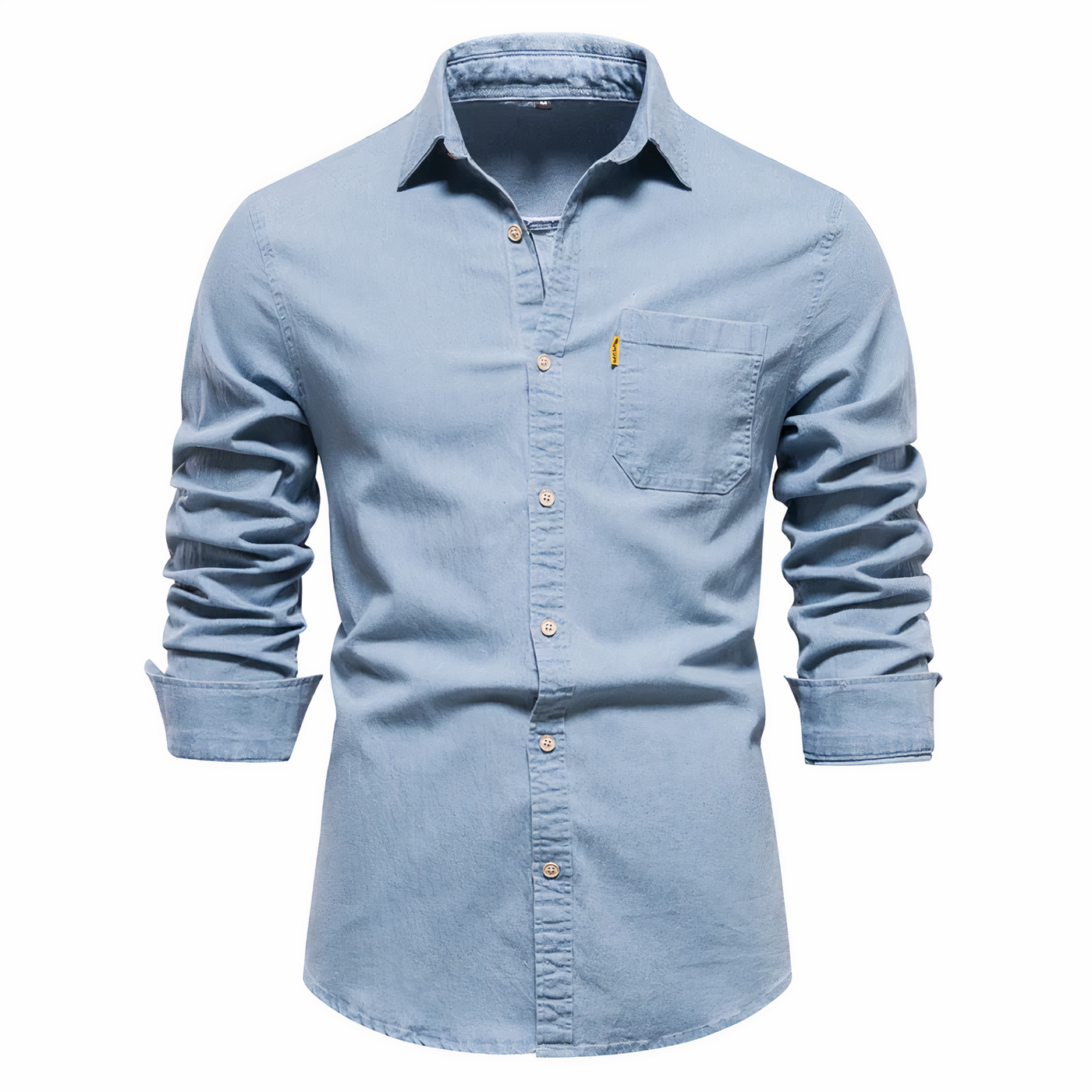 Denim-Hemd mit Knöpfen für Männer