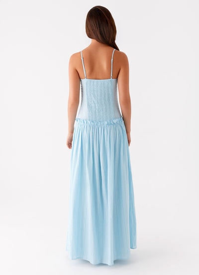 MELANIE - Drop Waist Maxi Kleid