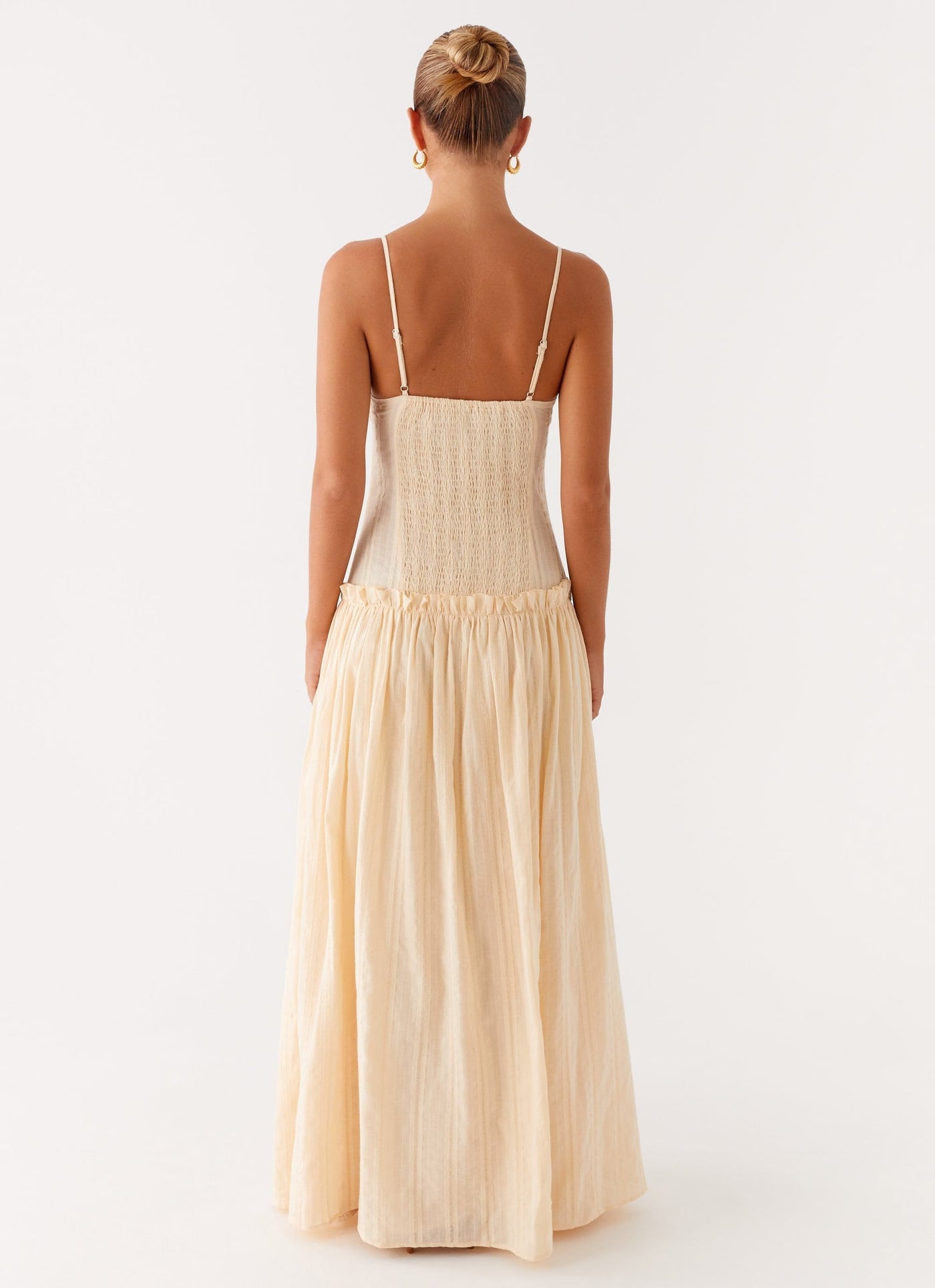 MELANIE - Drop Waist Maxi Kleid