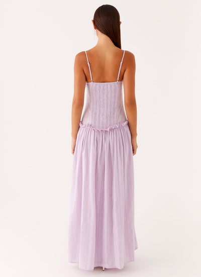 MELANIE - Drop Waist Maxi Kleid