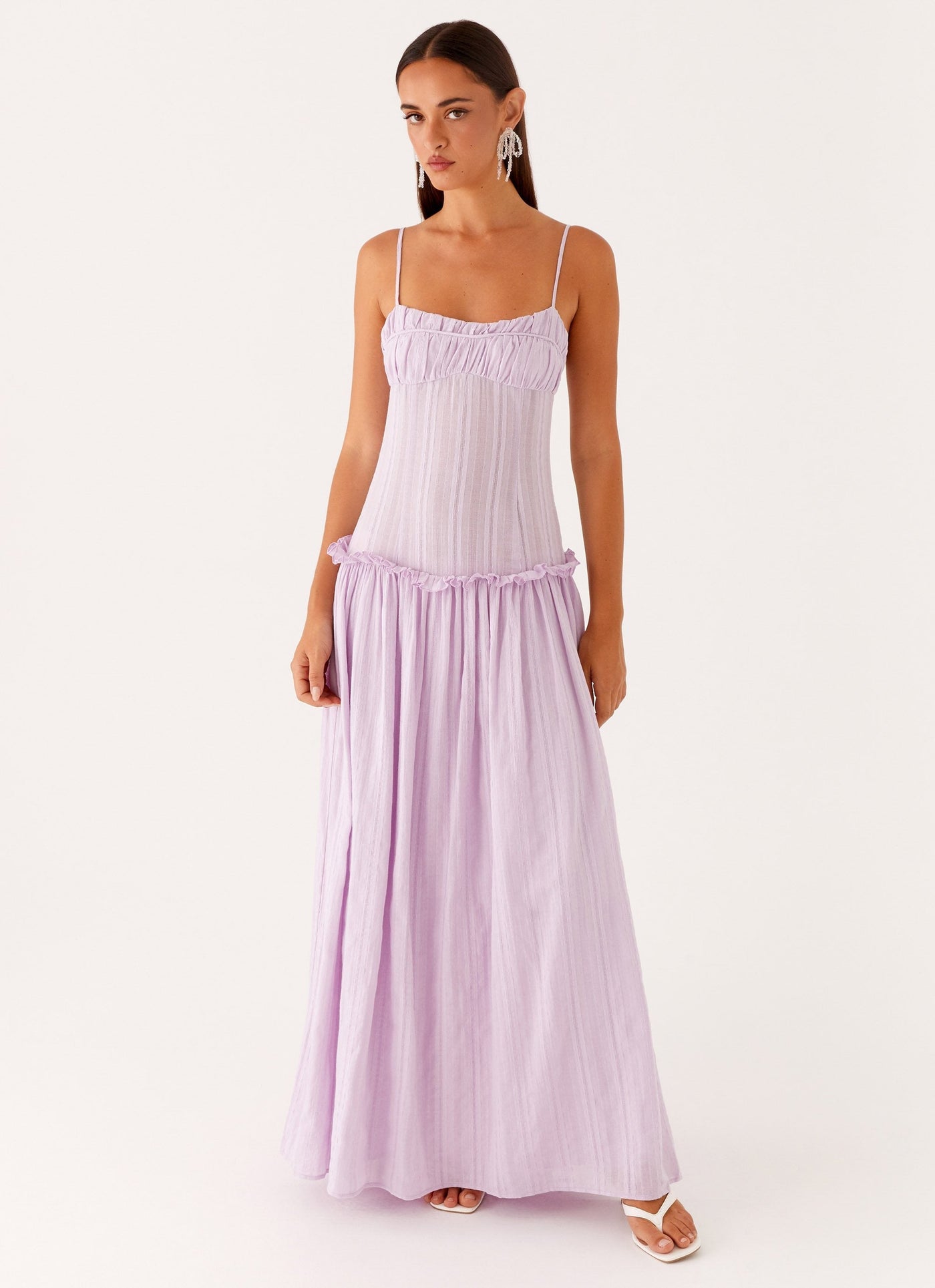MELANIE - Drop Waist Maxi Kleid