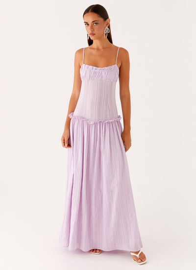 MELANIE - Drop Waist Maxi Kleid