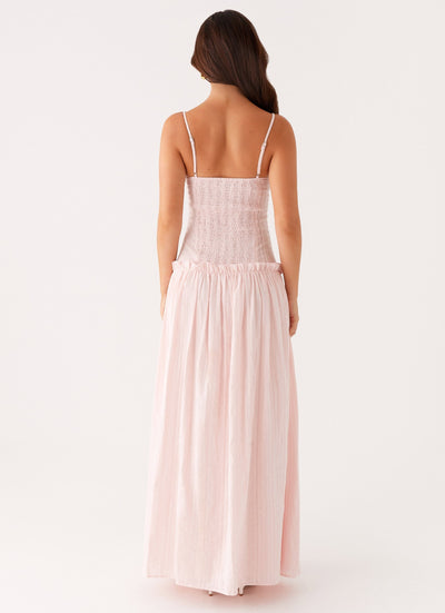 MELANIE - Drop Waist Maxi Kleid