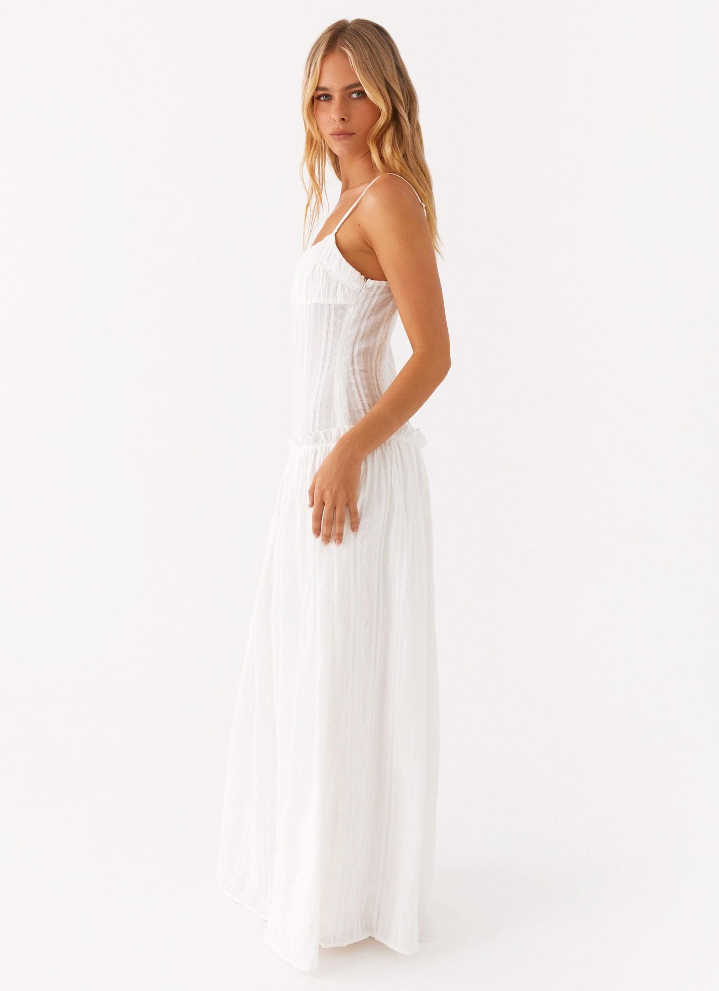MELANIE - Drop Waist Maxi Kleid