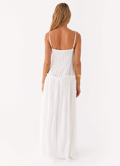 MELANIE - Drop Waist Maxi Kleid