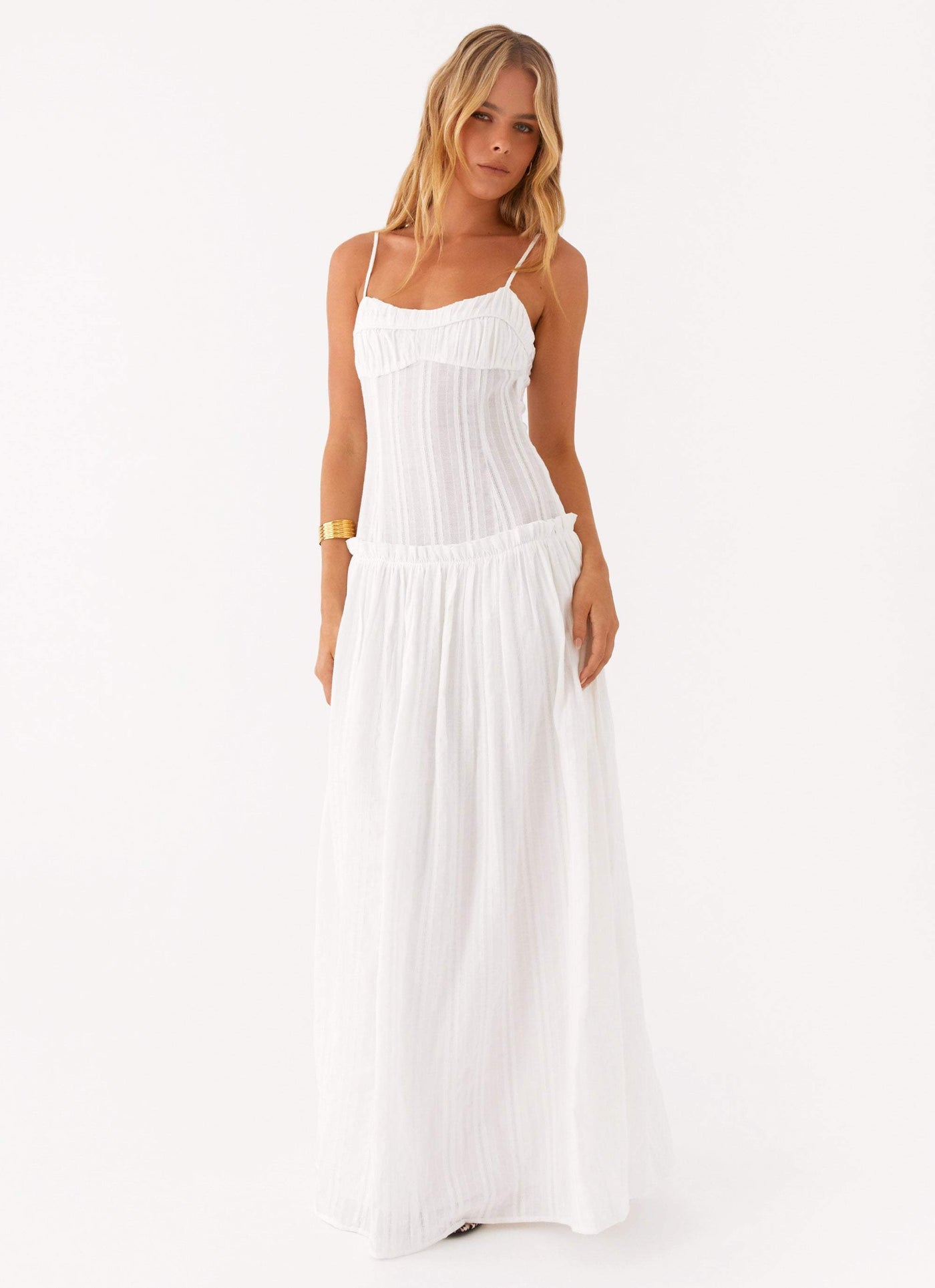 MELANIE - Drop Waist Maxi Kleid