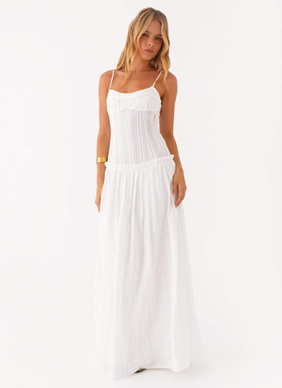 MELANIE - Drop Waist Maxi Kleid