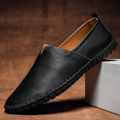 Charles - Elegante Leder-Slipper für Herren in Schwarz