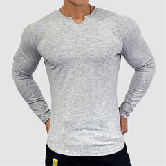 Ferdinand | Herren Figurbetontes Langarm Shirt in Grau
