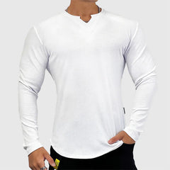 Ferdinand | Herren Figurbetontes Langarm Shirt in Weiß