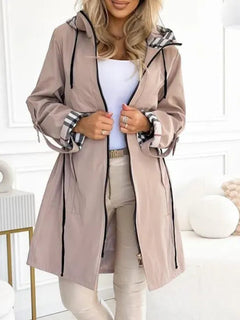 Romy | Lange Sportlich-Chice Jacke in Beige