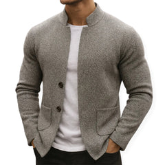 Jonas | Moderner Strickblazer in Grau
