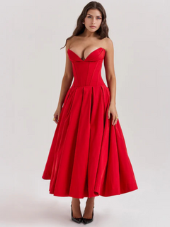 LA LUMIÈRE MIDIKLEID in Rot