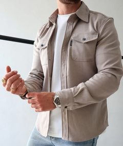 Herman - stilvolles, modernes herrenhemd für jeden anlass in Beige