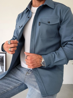 Herman - stilvolles, modernes herrenhemd für jeden anlass in Blau