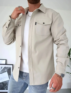 Herman - stilvolles, modernes herrenhemd für jeden anlass in Hellbeige