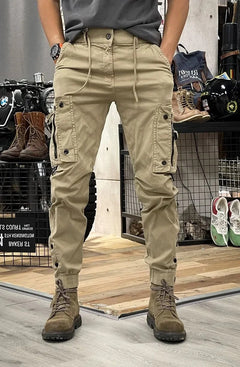 Nariko | Premium Stretch Cargohose in Khaki (mit Taschen)