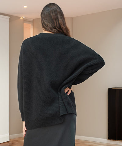 Damen Gerippt Knopf Daunen Strickjacke | Übergröße