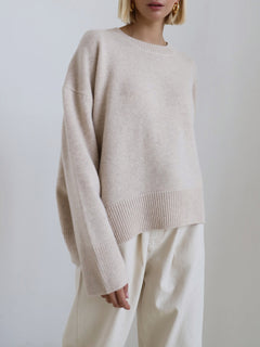 Frauke | Lässig Warmer Strickpullover in Beige