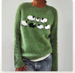 Anna™ | Skandinavischer Strickpullover in Grün