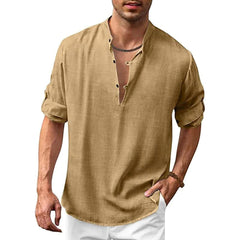 Declan - Bequemes & Styliches Herrenhemd in Khaki