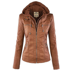 Wetterfester Damen jacke mit Kapuze in Khaki
