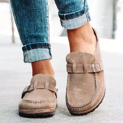 Unisex Rutschfest Flache Loafer | Zum Hineinschlüpfen in Beige