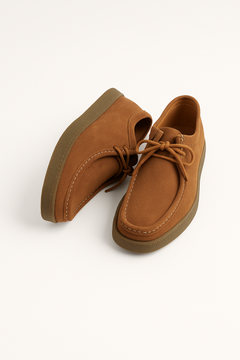 Kilian – Wildleder Schnürschuhe Herren Profilsohle Robust Elegant in Karamell