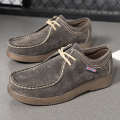 Casual Wildleder Mokassin Schuhe für Männer in Grau