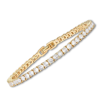Anja - Goldenes Tennisarmband