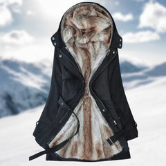 Hedda - Moderner und komfortabler Parka in Schwarz