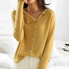Wanda | Weiche Feminine Strickjacke in Gelb