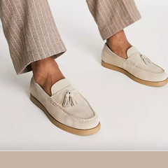Gibson - Herren Lederslipper in Cremeweiß