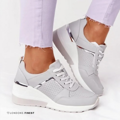 Joanna | Fußgewölbestütze Geformtes Fußbett Schuhe in Grau