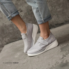 Zoey | Fußgewölbestütze Geformtes Fußbett Schuhe in Grau