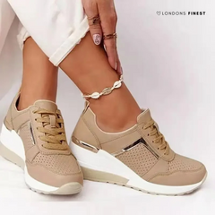 Joanna | Fußgewölbestütze Geformtes Fußbett Schuhe in Khaki