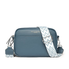 Bella | Damen-Lederschultertasche in Blau