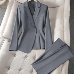 Elena | Executive Blazer Set in Platinè-Grau