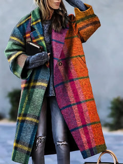 Lara | Eleganter Herbst & Wintermantel in Bunt