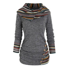 Layla | Schickes Kapuzenpullover in Dunkelgrau