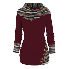 Layla | Schickes Kapuzenpullover in Burgund