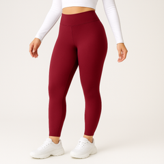 Lea | Dehnbare Winterleggings in Karmesinrot