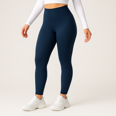 Lea | Dehnbare Winterleggings in Marineblau