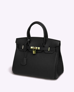 Große Damen-Lederhandtasche | Luxus trifft auf Funktionalität in Schwarz