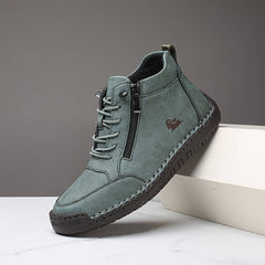 Leni™ - Ergonomische Ledersneaker in Dunkelgrün