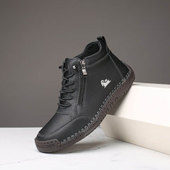 Leni™ - Ergonomische Ledersneaker in Schwarz
