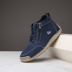 Leni™ - Ergonomische Ledersneaker in Königsblau
