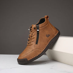 Leni™ - Ergonomische Ledersneaker in Hellbraun