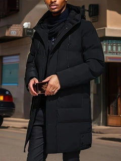 Leon | Elegante Winterjacke für Herren Wasserabweisend in Schwarz