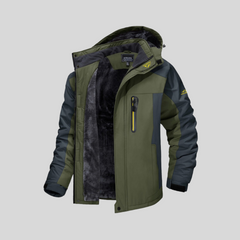 Theodor | Technische Winterjacke für Herren Fleecefutter in Grün